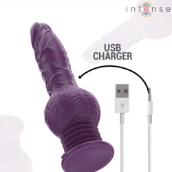 Love toys VIBRATEUR MULTIFONCTION TATUM AVEC VA ET VIENTS 24 CM VIOLET DE INTENSE