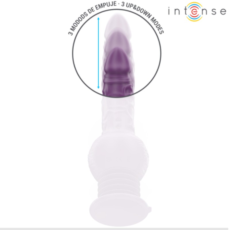 Love toys VIBRATEUR MULTIFONCTION TATUM AVEC VA ET VIENTS 24 CM VIOLET DE INTENSE