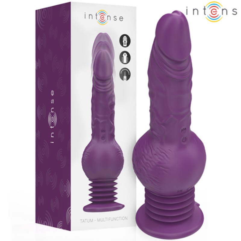 Love toys VIBRATEUR MULTIFONCTION TATUM AVEC VA ET VIENTS 24 CM VIOLET DE INTENSE