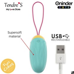 OEUF VIBRANT 360° CONNECTE AVEC APPLI. VERT JAUNE DE ONINDER CUTE
