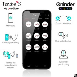 OEUF VIBRANT 360° CONNECTE AVEC APPLI. VERT JAUNE DE ONINDER CUTE