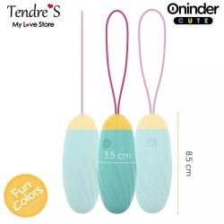 OEUF VIBRANT 360° CONNECTE AVEC APPLI. VERT JAUNE DE ONINDER CUTE