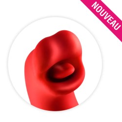 Love toys RABBIT KISSY SILICONE ROUGE 3 EN 1 DE YOBA
