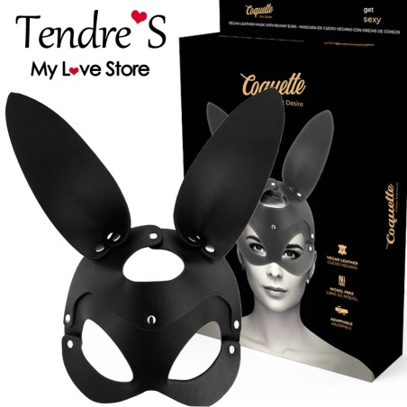 MASQUE EN CUIR NOIR VEGETALIEN DE COQUETTE CHIC DESIRE