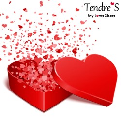 BOITE DE RANGEMENT ROUGE EN FORME DE COEUR