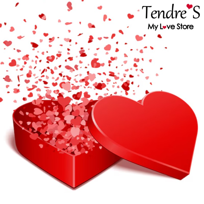 Accessoires BOITE DE RANGEMENT ROUGE EN FORME DE COEUR