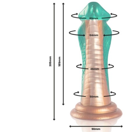 LOVE TOY VENTOUSE PYTHON COBRA VERT OR DE EPIC
