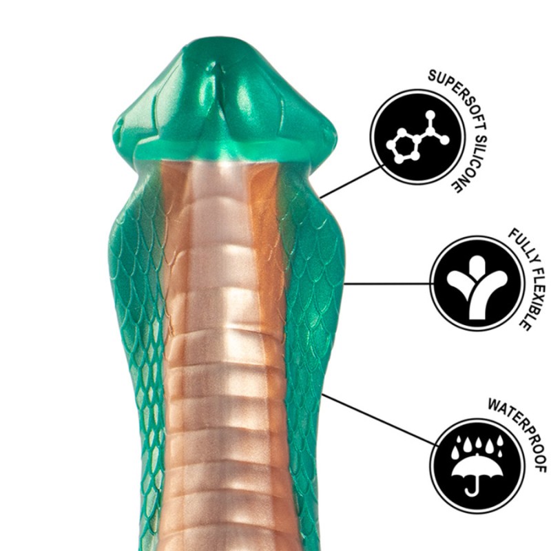 LOVE TOY VENTOUSE PYTHON COBRA VERT OR DE EPIC