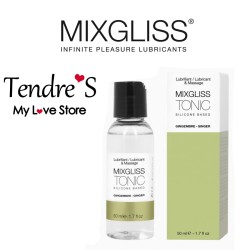 MIXGLISS TONIC 2 EN 1 MASSAGE ET LUBRIFIANT PARFUM GINGEMBRE 50 ML