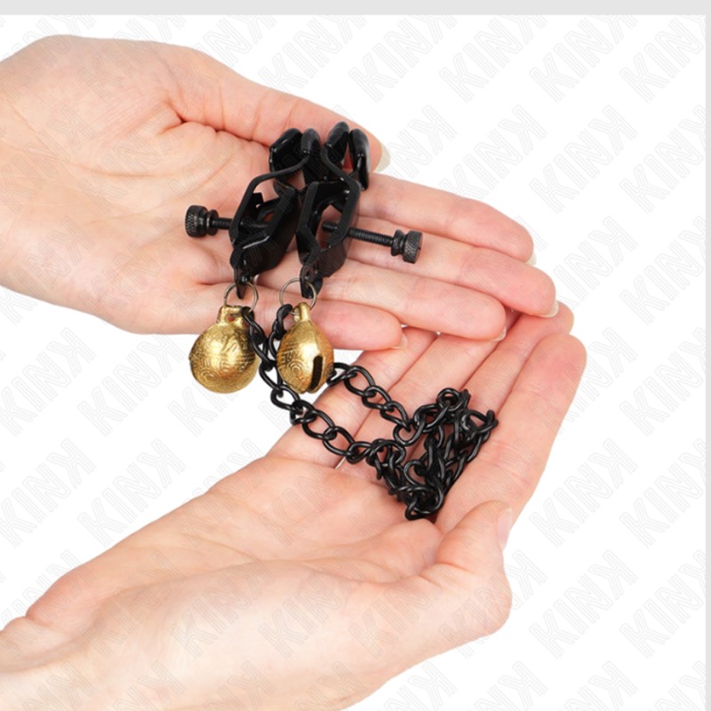 Accessoires PINCES A TETONS AVEC CHAINE ET CLOCHETTES DE KINK