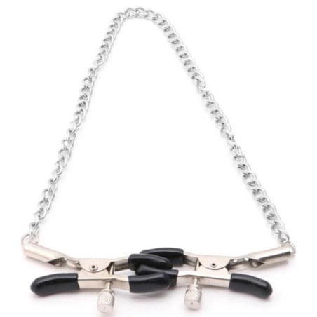 Accessoires PINCES A TETONS AVEC CHAINE 32 CM DE KINK