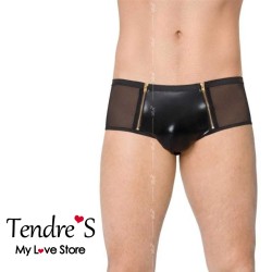 Lingerie BOXER HOMME NOIR AVEC DOUBLE ZIP DE SOFTLINE - XL