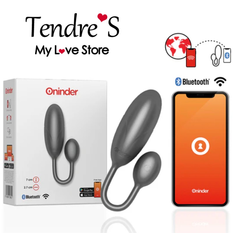 Love toys OEUF VIBRANT NOIR DENVER AVEC APPLICATION DE ONINDER