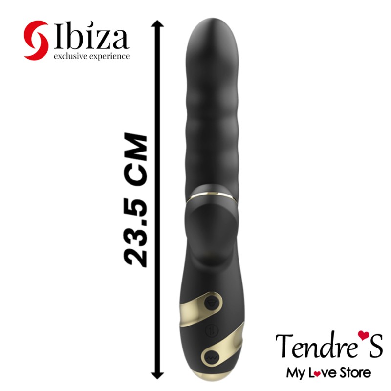 Love toys RABBIT NOIR AVEC VA ET VIENTS ET SUCCION DE IBIZA