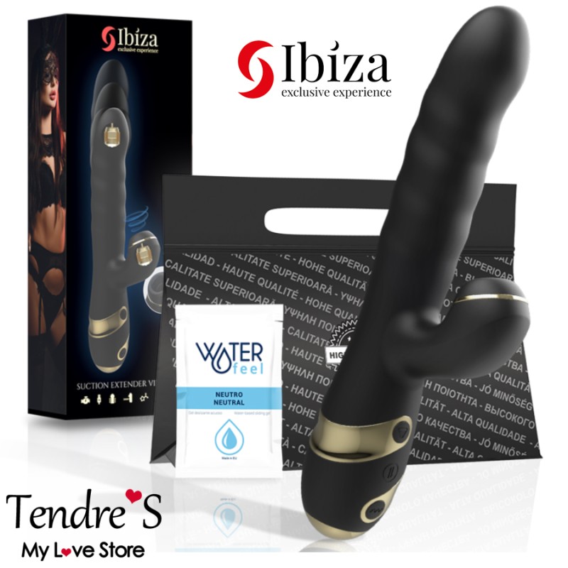 Love toys RABBIT NOIR AVEC VA ET VIENTS ET SUCCION DE IBIZA