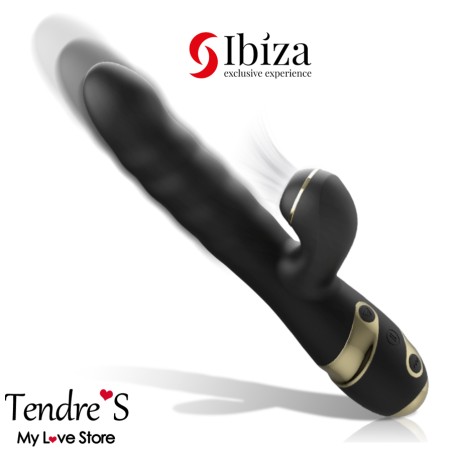 Love toys RABBIT NOIR AVEC VA ET VIENTS ET SUCCION DE IBIZA