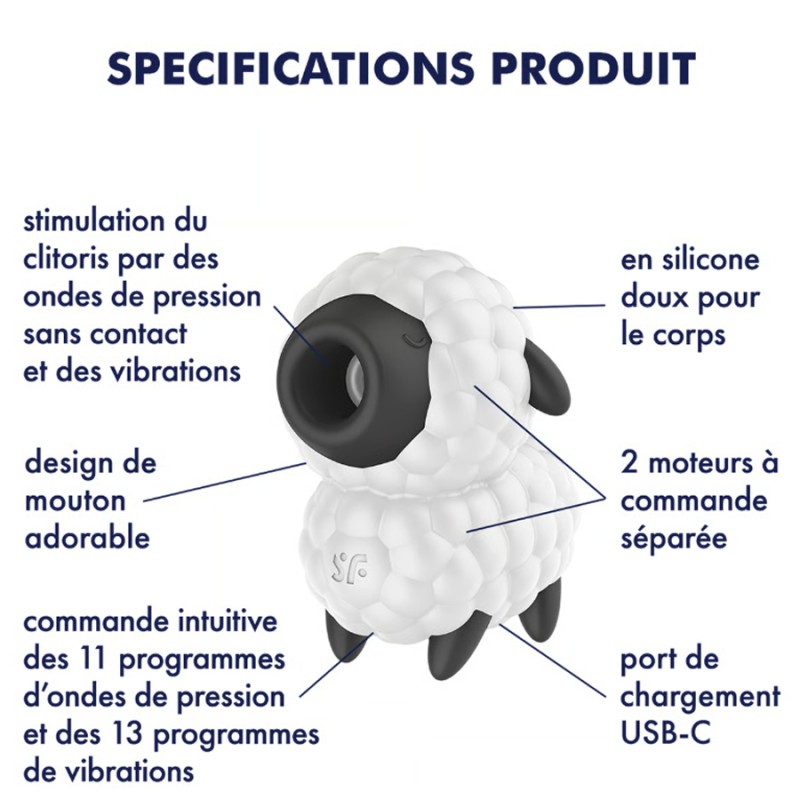 Love toys DREAMY SHEEP AIR PULSE VIBRATIONS DE SATISFYER