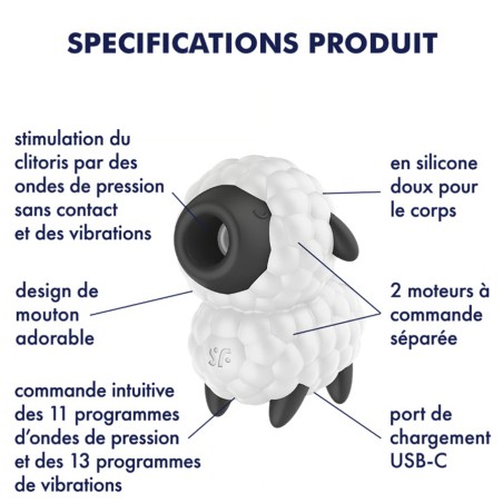 Love toys DREAMY SHEEP AIR PULSE VIBRATIONS DE SATISFYER