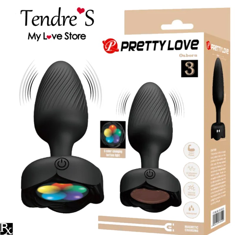Plugs & Chapelets Anals PLUG OSBORN VIBRANT ET LUMINEUX TAILLE M DE PRETTY LOVE