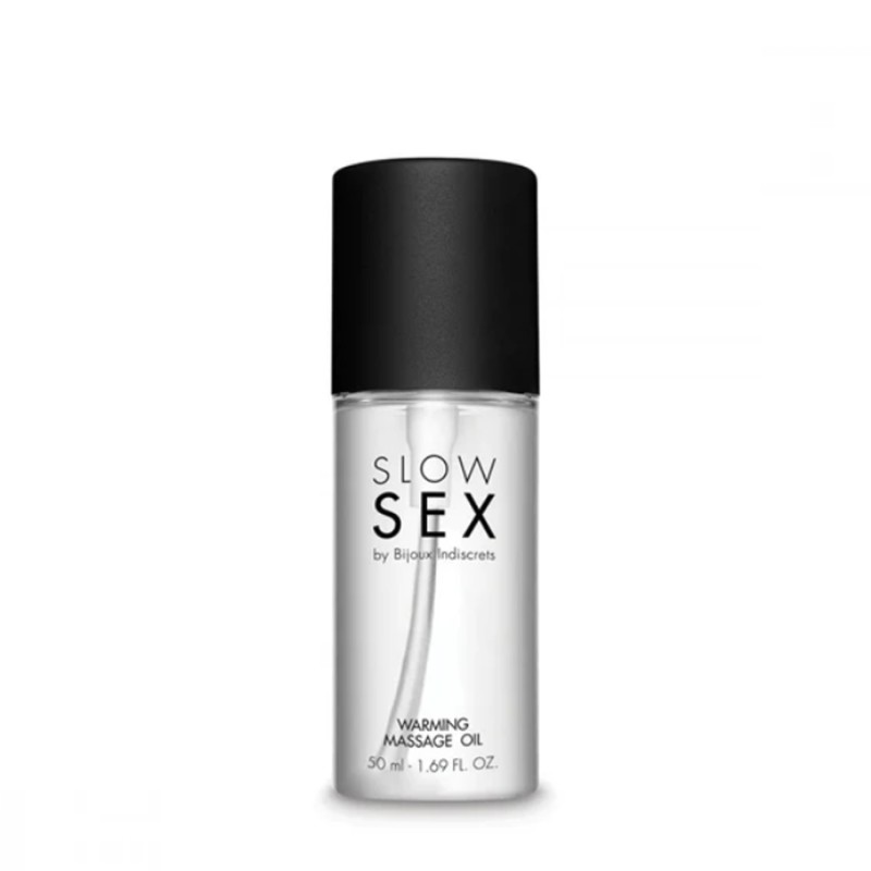 HUILE DE MASSAGE CHAUFFANTE WARNING MASSAGE OIL SLOW SEX DE BIJOUX INDISCRETS