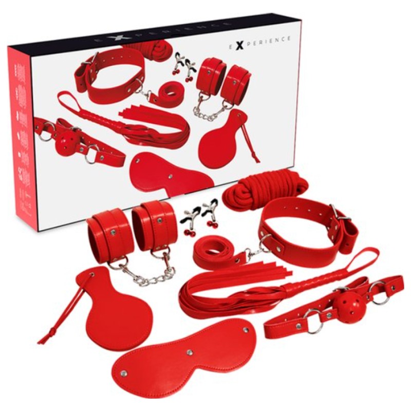 Accessoires KIT FETISCHISTE BDSM EXPERIENCE SERIE ROUGE