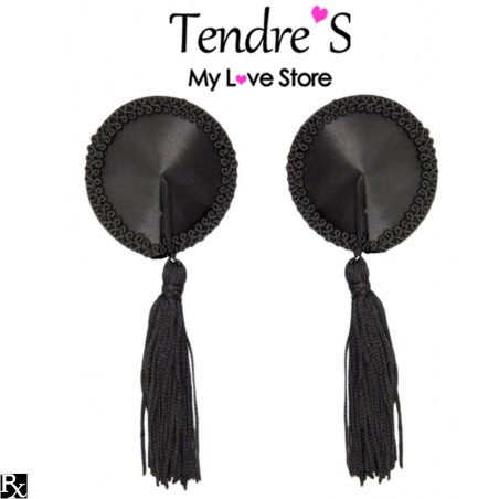 Accessoires NIPPIES CACHES TETONS AVEC CHAINE NIPPLE COUTURE ROUGE DE KINKY DIVA