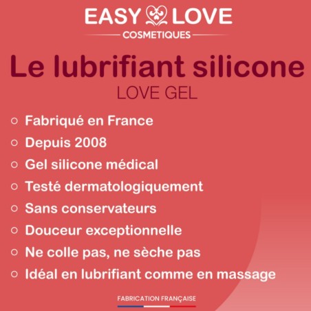 HUILE DE MASSAGE LUBRIFIANT SILICONE LOVE GEL BUBBLE GUM DE EASY LOVE 50 ML