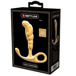 Plugs & Chapelets Anals PLUG MASSAGER PROSTATIQUE JACK ZINC DORE DE PRETTY LOVE