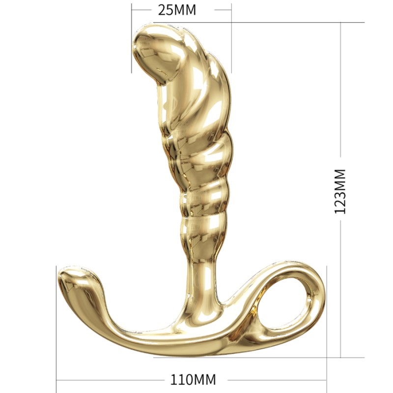 Plugs & Chapelets Anals PLUG MASSAGER PROSTATIQUE JACK ZINC DORE DE PRETTY LOVE