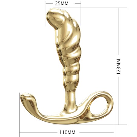 Plugs & Chapelets Anals PLUG MASSAGER PROSTATIQUE JACK ZINC DORE DE PRETTY LOVE