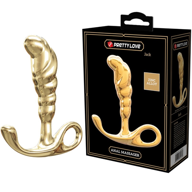 Plugs & Chapelets Anals PLUG MASSAGER PROSTATIQUE JACK ZINC DORE DE PRETTY LOVE