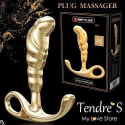 Plugs & Chapelets Anals PLUG MASSAGER PROSTATIQUE JACK ZINC DORE DE PRETTY LOVE