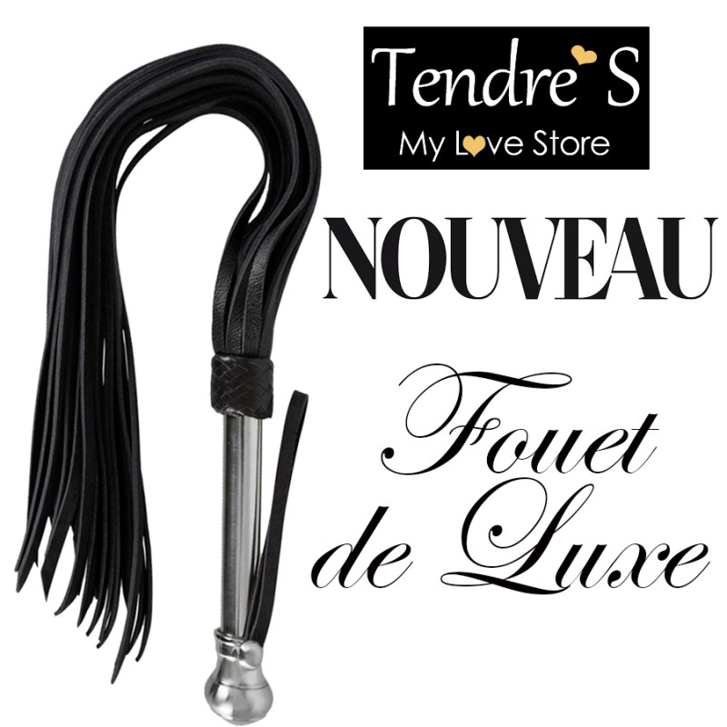 FOUET BDSM DE LUXE MANCHE METAL DE EASY LOVE