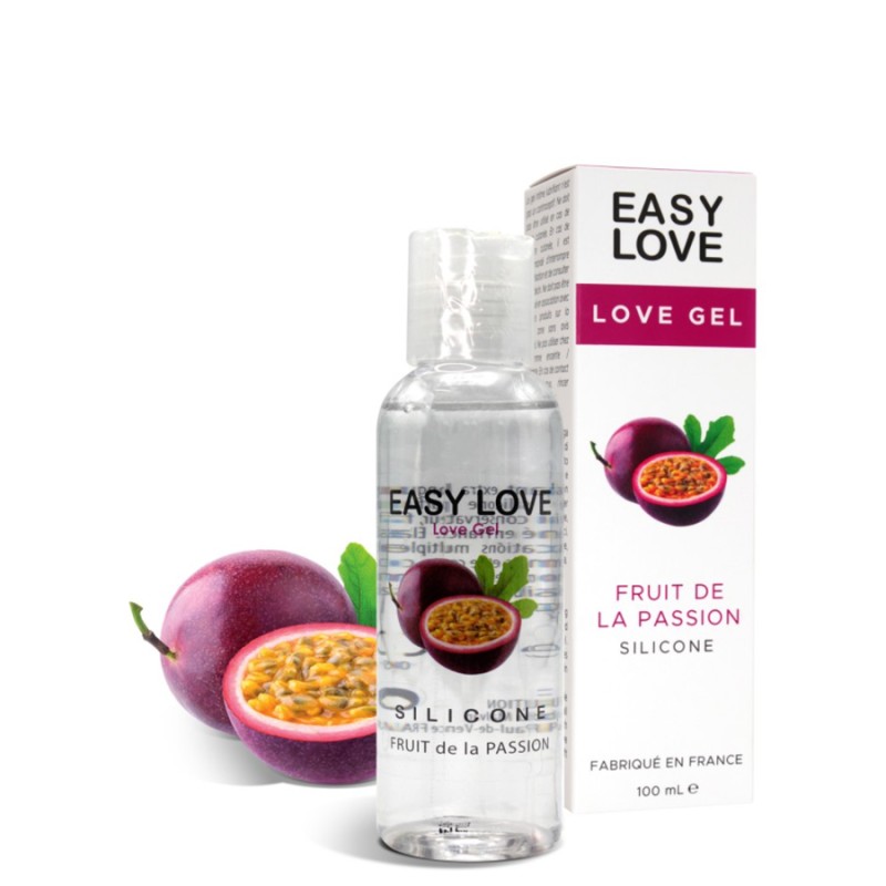HUILE DE MASSAGE LUBRIFIANT SILICONE LOVE GEL FRUIT DE LA PASSION DE EASY LOVE 50 ML