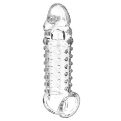 GAINE TRANSPARENTE V11 PENIS EXTENDER A PICOTS DE VIRILXL