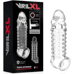 Love Toys Homme GAINE TRANSPARENTE V11 PENIS EXTENDER A PICOTS DE VIRILXL