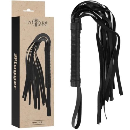 FOUET FLOGGER EN CUIR VEGETALIEN DE INTENSE