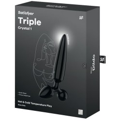 PLUG VERRE TRIPLE CRYSTAL 1 DE SATISFYER