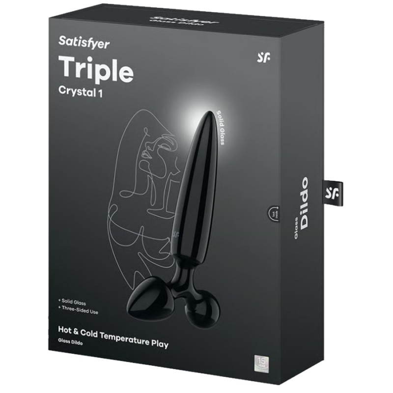 Plugs & Chapelets Anals PLUG VERRE TRIPLE CRYSTAL 1 DE SATISFYER