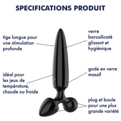 PLUG VERRE TRIPLE CRYSTAL 1 DE SATISFYER