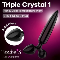 Plugs & Chapelets Anals PLUG VERRE TRIPLE CRYSTAL 1 DE SATISFYER
