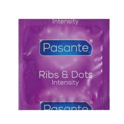 PRESERVATIF RIBS & DOTS INTENSITY DE PASANTE