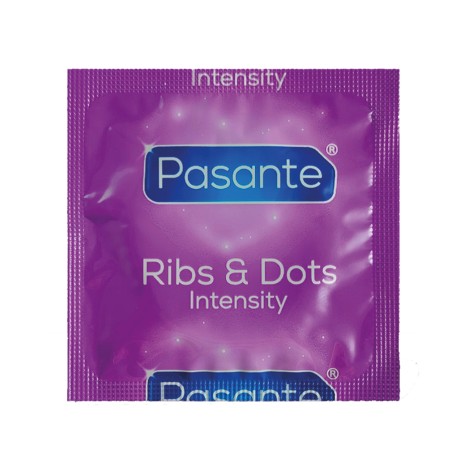 PRESERVATIF RIBS & DOTS INTENSITY DE PASANTE