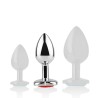PLUG ANAL ARGENTE BIJOU ROUGE TAILLE M DE INTENSE