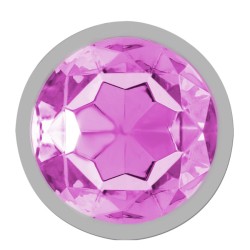 PLUG ANAL ARGENTE BIJOU ROSE TAILLE M DE INTENSE