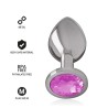 PLUG ANAL ARGENTE BIJOU ROSE TAILLE M DE INTENSE