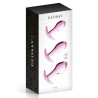 Plugs & Chapelets Anals 3 PLUGS EN VERRE ROSE TRANSPARENT N°17 DE GLOSSY
