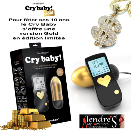 Love toys OEUF VIBRANT "CRY BABY" GOLD DE "LOVE TO LOVE"