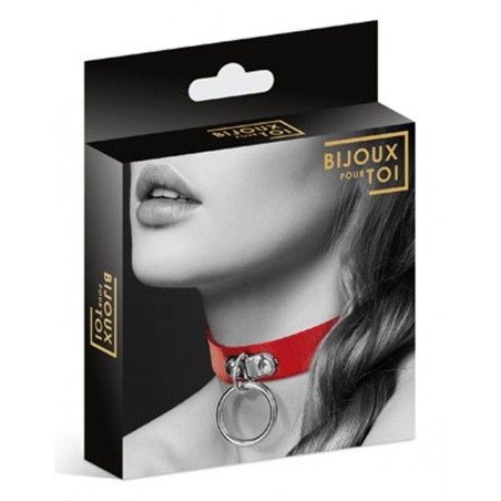 ACCESSOIRES COLLIER CUIR ROUGE FETISH DE "BIJOUX POUR TOI"