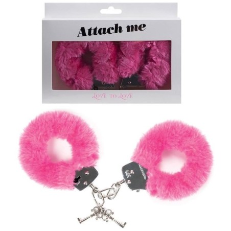 ACCESSOIRES MENOTTES "ATTACH ME" ROSES DE "LOVE TO LOVE"